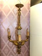 Klikněte pro detail zboží - Starý dřevěný zlacený lustr